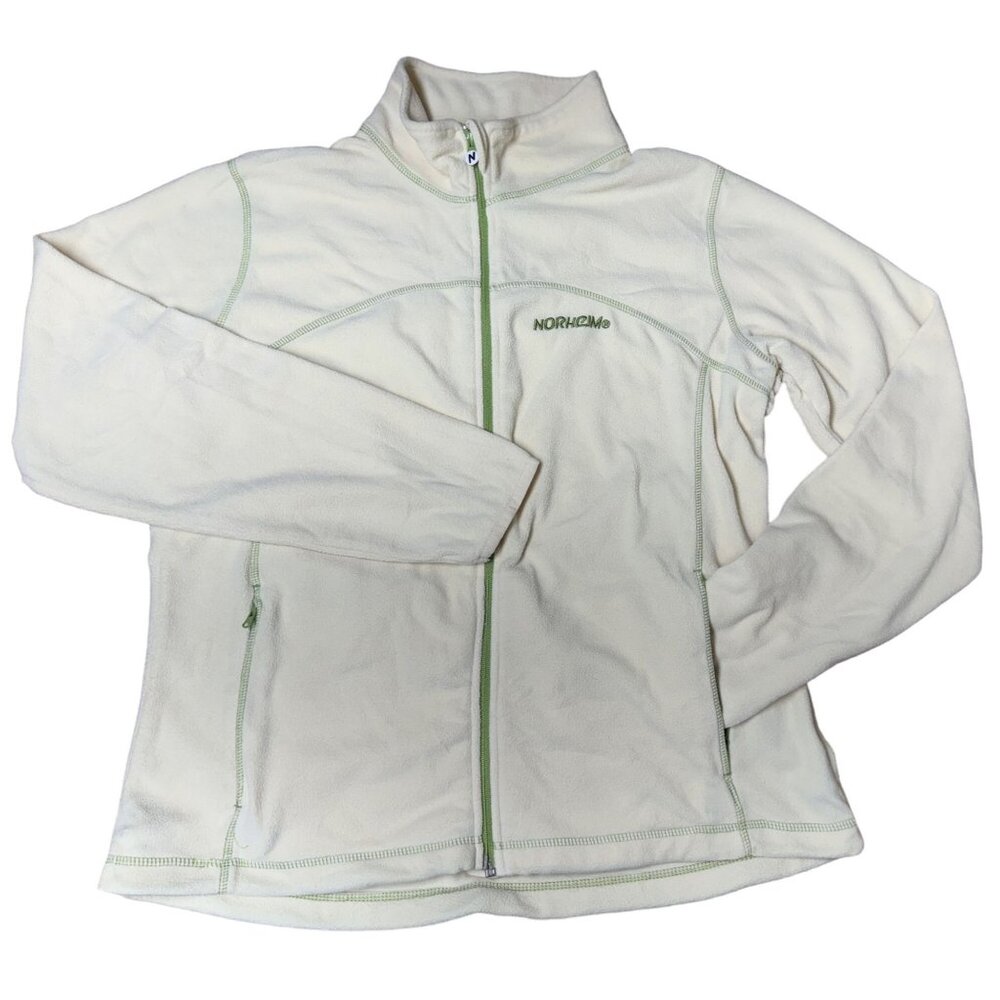 Norheim Womens 2XL Beige Full Zip Fleece Jacket Polyester Adjustable Hem